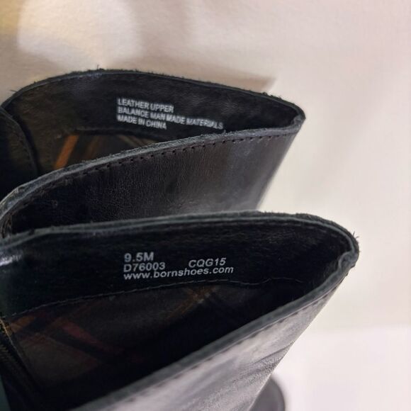 Born Black Leather Buckle Side Riding Boots Size 9.5 - Picture 7 of 12